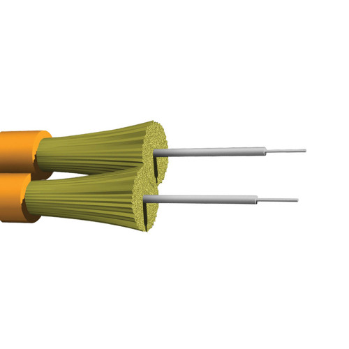 AFL Coring OM1 Multimode duplex 62.5 Micron fiber zip cord 2mm jacket OFNR (per meter) - Orange (FN-BK-F2Z-OM1B-R)