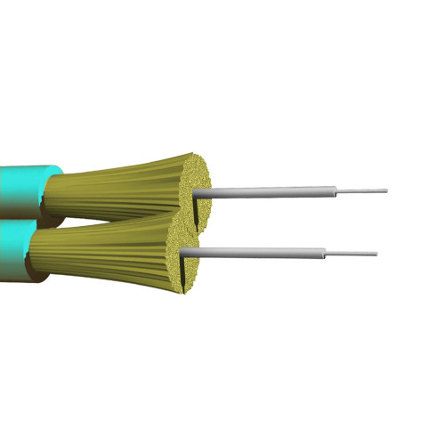 AFL Corning OM3 Multimode duplex 50 Micron fiber zip cord 2mm jacket OFNP (per meter) - Aqua (FN-BK-F2Z-OM3B-P)