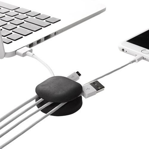 Cable Clips for Four Wires - Adhesive - White 1 Pack FN-CC-AD4-WH