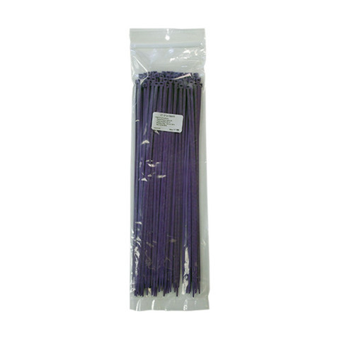 100pk 12 inch cable tie 40lb - UL94 V-2 nylon 66 - Purple FN-CT-212-100PR