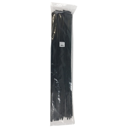 100pk 36 Inch Cable Tie (175lb) - UV & Weather Resistant Nylon 66 - Black (FN-CT-436-100BK)