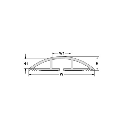 Floor track cord cover with adhesive tape - GREY (FN-RW-FT100-GY)