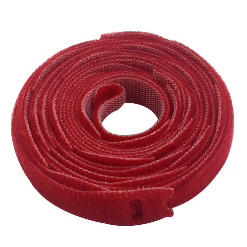 5 inch by 1/2 inch Rip-Tie Light Duty Strap - Red - Roll of 25 (FN-VL-ST50-05RD-25)