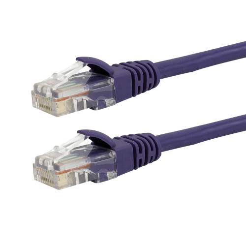 1ft RJ45 Cat5e 350MHz Molded Patch Cable - Purple (FN-CAT5E-01PR)