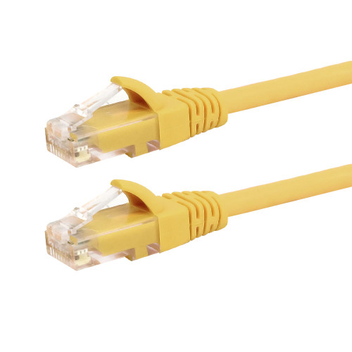 15ft RJ45 Cat5e 350MHz Molded Patch Cable - Yellow (FN-CAT5E-15YL)