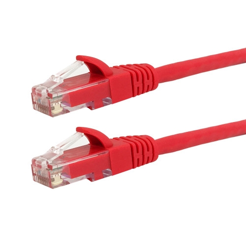 75ft RJ45 Cat5e 350MHz Molded Patch Cable - Red (FN-CAT5E-75RD)