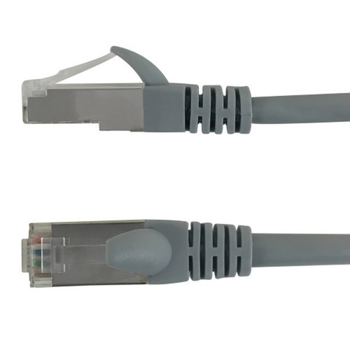 10ft RJ45 Cat5e Stranded Shielded 26AWG Molded Patch Cable CMR - Grey FN-CAT5ESM-10GY