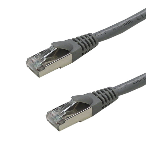 7ft Cat6a SSTP 10GB Molded Patch Cable - Gray (FN-CAT6AS-07GY)