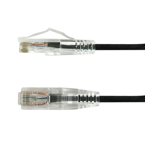 3ft Cat6a UTP 10Gb Ultra-Thin Patch Cable - Black (FN-CAT6AUT-03BK)