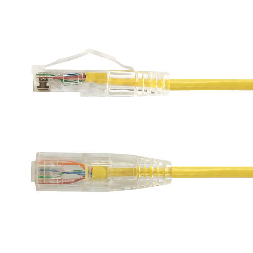 7ft Cat6a UTP 10Gb Ultra-Thin Patch Cable - Yellow (FN-CAT6AUT-07YL)