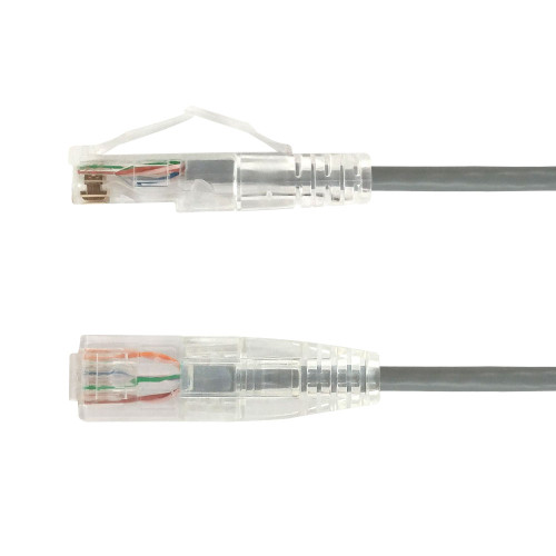 8ft Cat6a UTP 10Gb Ultra-Thin Patch Cable - Grey (FN-CAT6AUT-08GY)