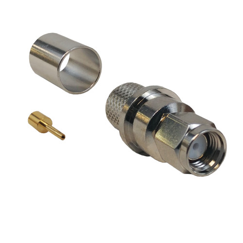 SMA Reverse Polarity Male Crimp Connector for RG8 (LMR-400) 50 Ohm (FN-CN-12-400)