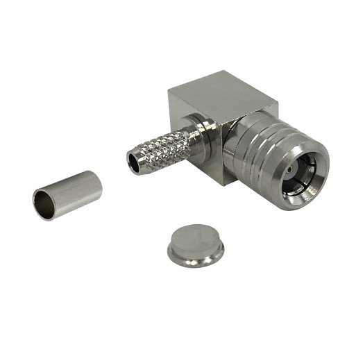 SMB Male Right Angle Crimp Connector for RG174 (LMR-100) 50 Ohm (FN-CN-44-100)