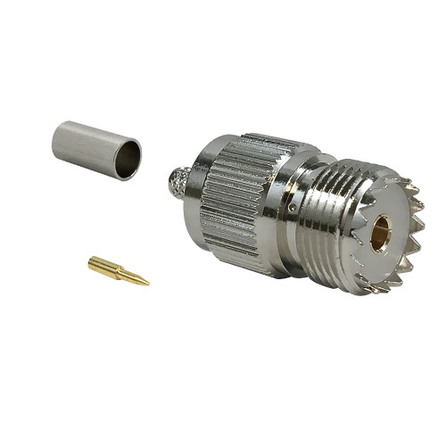 UHF Female Crimp Connector for RG58 (LMR-195) 50 Ohm (FN-CN-51-195)