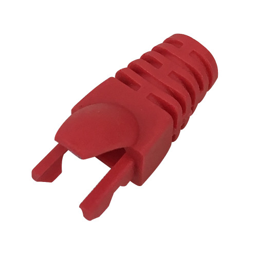 RJ45 Molded Style Boot - Red - Pack of 100 (FN-CN-BTM6-RD-100)