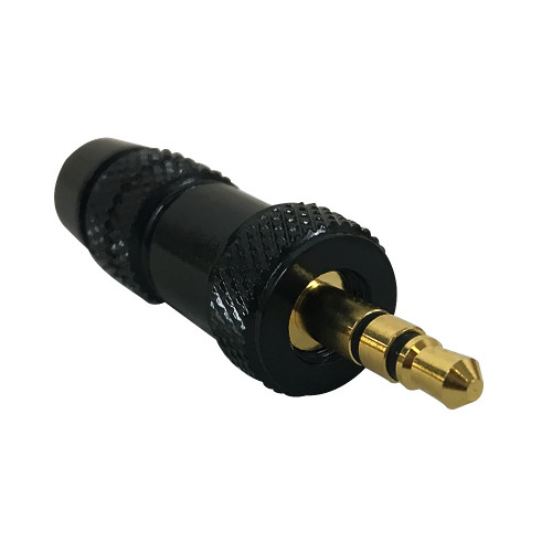 Premium 3.5mm Locking Stereo Male Solder Connector (6.3mm ID) - Black (FN-CN-S3.5ML-6.3BK)