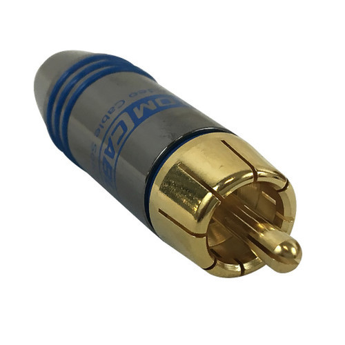 Premium RCA Male Solder Connector 65mm ID - Blue FN-CN-SRCAM-65BL