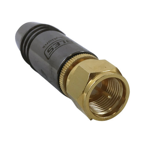 Premium F-Type Male Solder Connector 75mm ID - Black FN-CN-STVCM-75BK