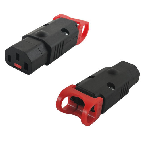 C13 Locking Power Cord Connector - Screw On IEC-Lock Part  PA130100BK FN-PW-CNC13L