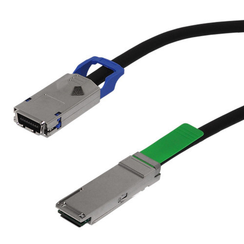 2m QSFP SFF-8436 to CX4 SFF-8470 Cable - Ejector Style - 28AWG FN-MS-600-2M