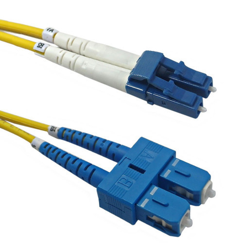 15ft 05m singlemode duplex LCSC 9 micron Fiber Cable - 2mm jacket OFNR FN-FO-209B-015R