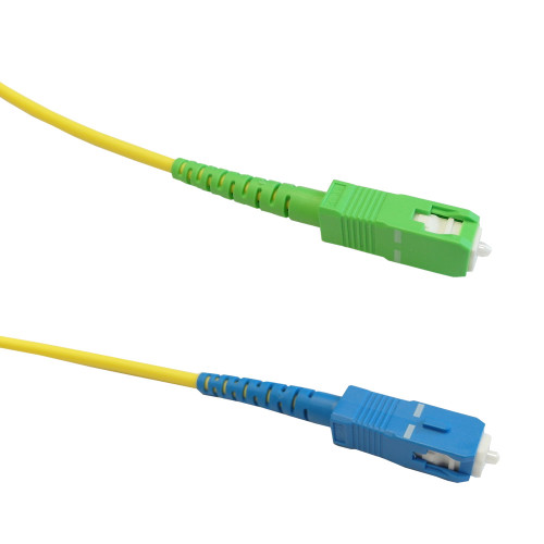 15ft (5m) singlemode simplex SC/UPC to SC/APC 9 micron Fiber Cable - 3mm jacket LSZH (FN-FO-604-15-SCA)