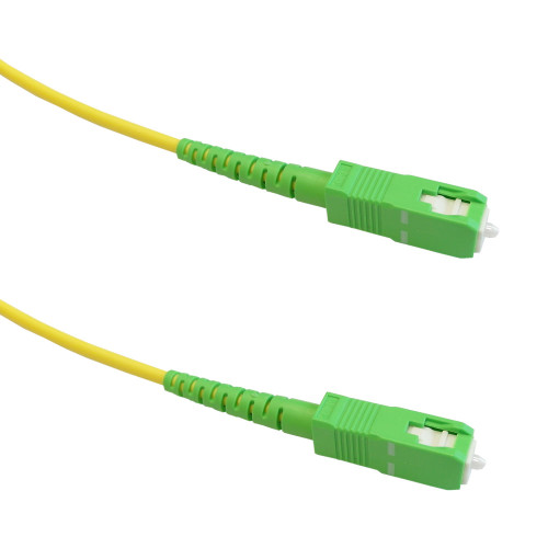 30ft (10m) singlemode simplex SC/APC to SC/APC 9 micron Fiber Cable - 3mm jacket LSZH (FN-FO-604-30-SCA2)