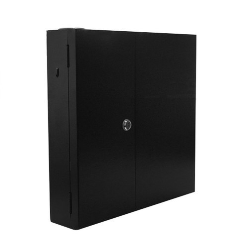 Indoor Wall Mounted Fiber Optic Distribution Box 24 Couplers Maximum - Black FN-PP-F1500-BK