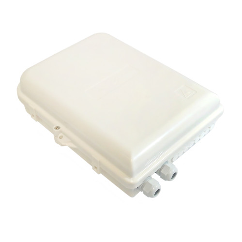 Indoor/Outdoor 16-Port Plastic Fiber Optic Terminal Box - Off-White (FN-PP-F1660-GY)