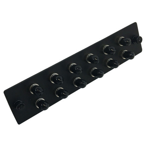 Loaded Adapter Panel with 12x Simplex STUPC SMMM - Black