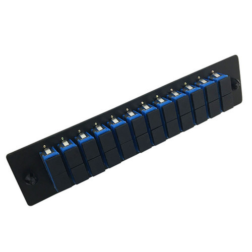 Loaded Adapter Panel with 12 x Duplex SCUPC Singlemode - Black