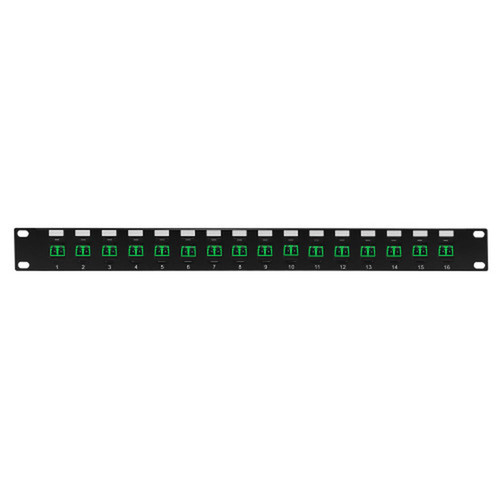 16-port LCLC APC Singlemode 9u Duplex Patch Panel 19 Rackmount 1U FN-PP-FO208A-16