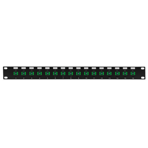 16-port SCSC APC Singlemode 9u Simplex Patch Panel 19 Rackmount 1U FN-PP-FO604A-16