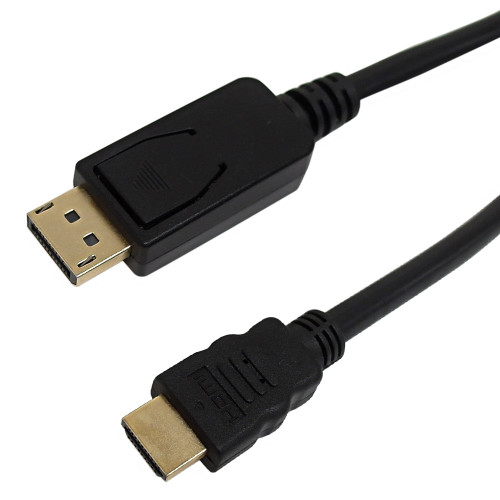 25ft DisplayPort Male to HDMI Male Cable with Audio, 4K*2K 30Hz, 28AWG CL3/FT4 - Black (FN-DP-HDMI-25K)