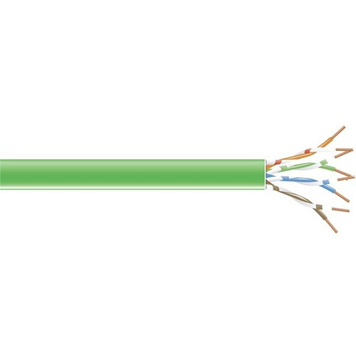 Black Box Black Box Connect Cat6 250 MHz Solid Bulk Cable - UTP, Plenum, Green, 1000-ft. - 1000 ft Category 6 Network Cable for Device (Fleet Network)