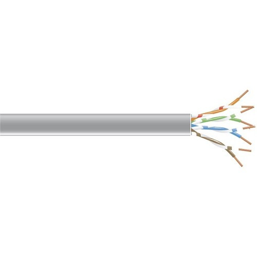 Black Box Black Box Connect Cat6 250 MHz Solid Bulk Cable - UTP, Plenum, Gray, 1000 ft. - Category 6 for Network Device - 1000 ft - 1 (Fleet Network)