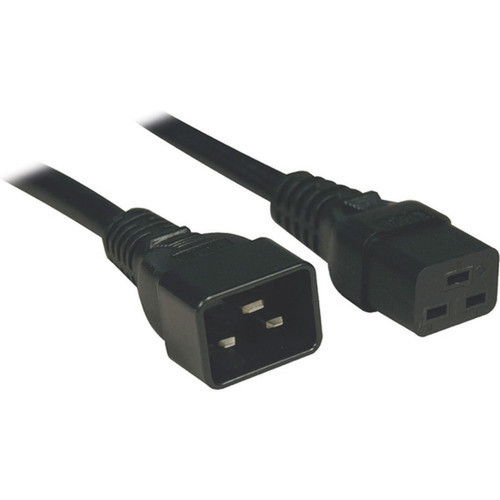 Tripp Lite 6ft Power Cord Extentsion Cable C19 to C20 Heavy Duty 15A 14AWG 6 - For Server Router Switch PDU UPS - 230 V AC Voltage Rating - 15 A Current Rating - Black