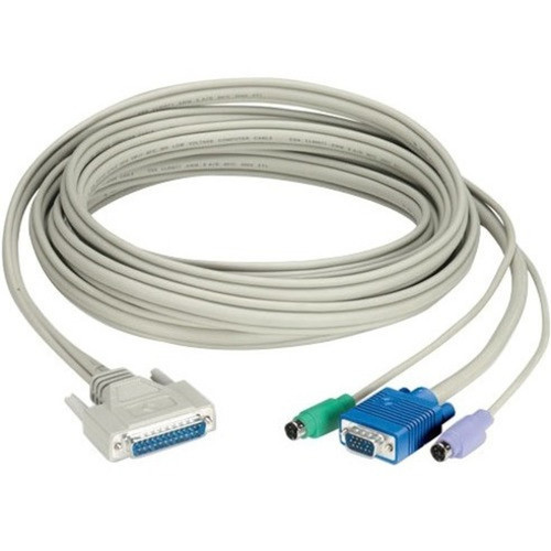 Black Box KVM Cable - 10 ft KVM Cable for Monitor Switch Hub Video Device Keyboard Mouse - First End 2 x Mini-DIN PS2 Male 1 EHN230D-0010