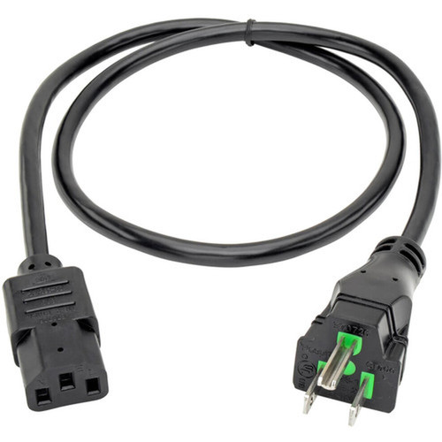 Tripp Lite 3ft Computer Power Cord Hospital Medical Cable 5-15P to C13 10A 18AWG 3 - For Computer Scanner Printer Monitor - 120 V P006-003-HG10