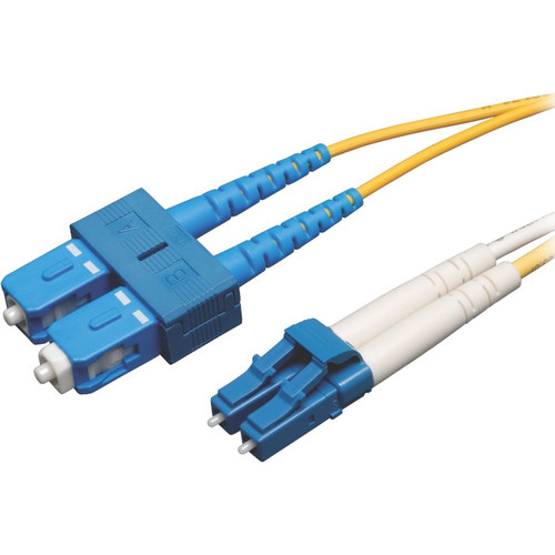 Tripp Lite Duplex Singlemode 8.3/125 Fiber Patch Cable (LC/SC), 20 m (65 ft) - Fiber Optic for Network Device, Patch Panel, Switch - - (Fleet Network)