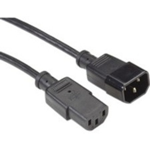 Black Box Extension Power Cord, IEC C13 to IEC C14, 2-ft. (0.6-m) - 120 V AC / 10 A - Black (Fleet Network)