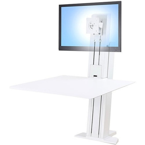 Ergotron WorkFit-SR Desk Mount for Monitor Keyboard - White - 1 Displays Supported24 Screen Support - 726 kg Load Capacity 33-415-062