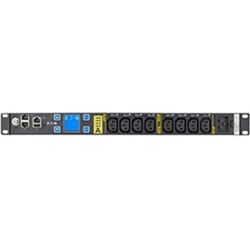 Eaton Managed EMAT10-10 8-Outlet PDU - Managed - IEC 60320 C20 - 8 x IEC 60320 C13 - 120 V AC, 230 V AC - 3.84 kW - Network (RJ-45) - (Fleet Network)