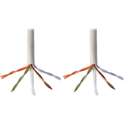 Tripp Lite Cat5e 350 MHz Bulk Solid-Core Plenum-Rated PVC Cable White 1000 ft - Category 5e for Network Device Patch Panel Switch N024-01K-WH