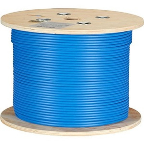 Black Box CAT6A 500-MHz Bulk Cable - F/UTP, Plenum, Solid, Blue, 1000-ft. - 1000 ft Category 6a Network Cable for Network Device - - - (Fleet Network)