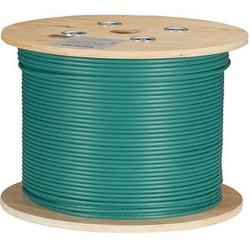 Black Box GigaTrue CAT6A 650-MHz Bulk Cable - PVC Riser Solid Green 1000 ft - 1000 ft Category 6a Network Cable for Network Switch C6ABC50-GN-1000