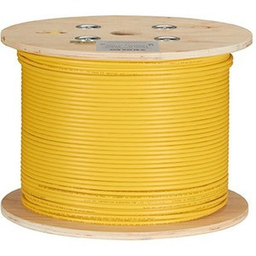 Black Box GigaTrue CAT6A 650-MHz Bulk Cable - Plenum Solid Yellow 1000 ft - 1000 ft Category 6a Network Cable for Network Device C6ABC51-YL-1000