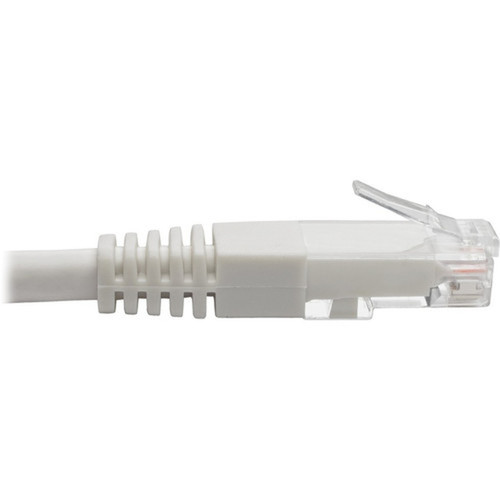 Tripp Lite Cat6 Gigabit Molded Patch Cable RJ45 MM White 15 ft - 15 ft Category 6 Network Cable for Network Device Router - 1 x N200-015-WH