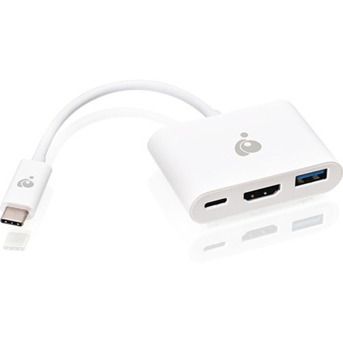 IOGEAR USB-C to HDMI  USB Multiport Adapter - for Notebook - USB Type C - 1 x USB Ports - HDMI - DisplayPort - Thunderbolt - Wired - GUC3C3H