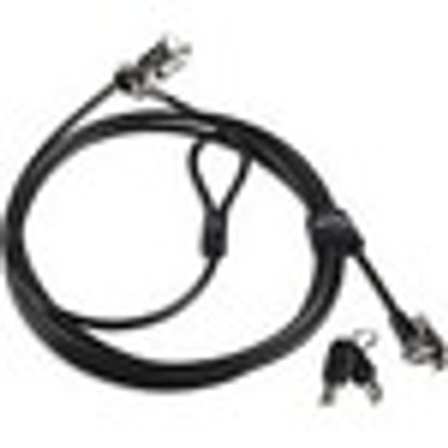 Lenovo Kensington MicroSaver 2.0 Twin Cable Lock - Carbon Steel - 8 ft - For Notebook, Desktop Computer, Monitor (Fleet Network)